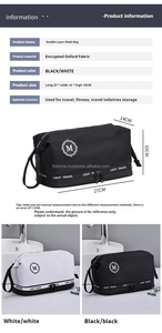 Unisex Eco-Friendly Large Capacity Double Layer Oxford Zipper Tote Bag Organizer <b>Makeup</b> Cosmetic <b>Storage</b> Trolley Travel Vietnam - Product Image 6