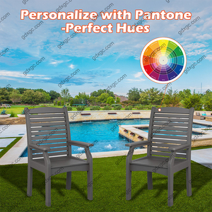 Chaises <span class=keywords><strong>Adirondack</strong></span> en bois recyclé durable et d'extérieur <span class=keywords><strong>Fauteuil</strong></span> imperméable pour hôtels, fermes, villas, cours intérieures - Product Image 4