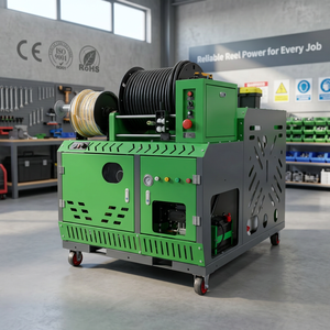 Máquina de limpieza de tuberías de gasolina de doble cilindro, máquina de dragado de tuberías, máquina de limpieza de alcantarillado con chorro de agua - Product Image 1