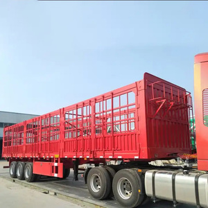 Fabrieksprijs 3 Assen Zijwand Bulk Vrachtvervoer Drop Kant Vee Hek Zijwand Semi Vrachtwagen Aanhangwagen Te Koop - Product Image 4