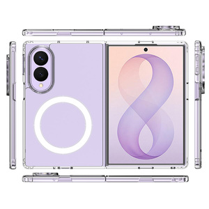 Nouvelle arrivée, <span class=keywords><strong>coque</strong></span> transparente <span class=keywords><strong>anti</strong></span>-<span class=keywords><strong>jaunissement</strong></span> pour Samsung Galaxy Z Fold8, <span class=keywords><strong>coque</strong></span> magnétique <span class=keywords><strong>anti</strong></span>-chute, compatible avec la charge sans fil - Product Image 2