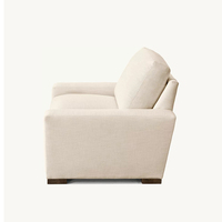 Fauteuil inclinable moderne en tissu écologique et durable, une place, avec pieds et rembourrage en mousse, pour salon et chambre à coucher