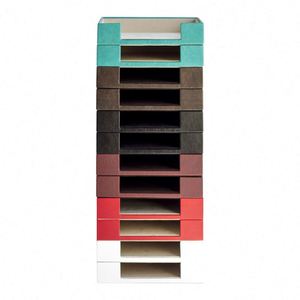 Porte-documents double en cuir, organiseur de bureau et accessoires de bureau, plateaux à dossiers, organiseur de fournitures de bureau - Product Image 3