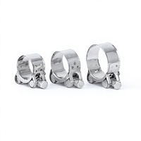 Collier de serrage robuste à vis en T poli, simple vis, en acier inoxydable 304, réglable pour échappement de turbocompresseur, métrique