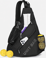 Sac à bandoulière en nylon personnalisé pour pickleball, convertible en sac à dos léger 20L, capacité pour 4 raquettes, poche humide/sec, OEM ODM