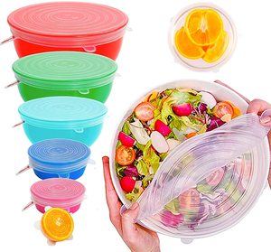 Coperchi Elastici In Silicone - Set Da 6 Riutilizzabili, Ermetici, Per Ciotole E Contenitori - Foto 13