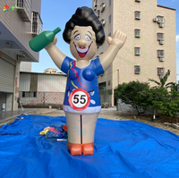 Ballon gonflable personnalisé OUWE 3m, personnage de dessin animé hollandais Abraham, avec ventilateur intégré, pour fête d'anniversaire aux Pays-Bas