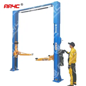 AA4C 10000lbs 4.5T hydraulic automatic overhead baseless clearfloor gantry 2 poles vehicle elevators two post lift AA-2PCF45S