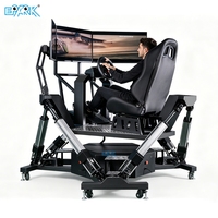 Simulador de Carreras de Seis Ejes, 4 Grados de Libertad, 3 Pantallas, Juego de Carreras de Autos en Realidad Virtual, Aluminio, para Interiores y Exteriores, Centros Comerciales