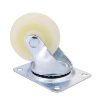 Roue pivotante légère en nylon avec support galvanisé pour meubles, chaises de bureau et usage industriel