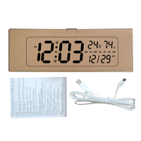 Décoration d'intérieur, réveil intelligent éducatif BT, lumière colorée, grand écran, réveil à distance, LED RVB, affichage de la température, horloge de bureau lumineuse