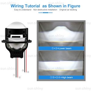 Sunshiny S1 G20 Lazer Far 3 İnç Bi-LED Projektör Far 13000LM 100W 6500K Tak ve Çalıştır Retrofit Kiti Araba - Product Image 3