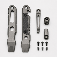 Kit d'outils EDC en titane OEM personnalisé en usine : barre de levier, clip de poche, cordon, perles, jeu de vis