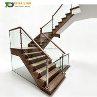 Sécurité des bâtiments, verre trempé renforcé de 10 mm/12 mm, clôture en verre extérieure, garde-corps de balcon pour escaliers, balustrade en verre
