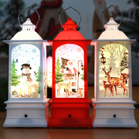Lanterne musicale de Noël avec lumière de bougie électronique LED, cadeau de Noël souvenir, lampe décorative de bureau à domicile