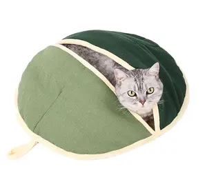 Round Pet dog cat Bed Nest Warming Portable non slip durable fashion pet bedding soft pet cushion mattress