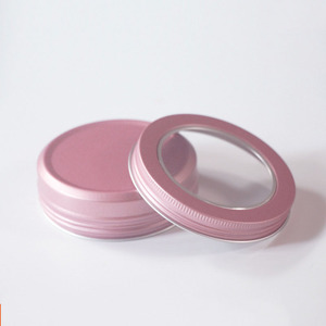 Mini pot rond en aluminium avec couvercle à vis, 100 ml, <span class=keywords><strong>83</strong></span>*28 mm, couleur or rose, pour bonbons et biscuits, avec fenêtre transparente, marque <span class=keywords><strong>LG</strong></span>, boîtes polies - Product Image 5