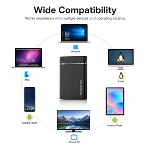 <span class=keywords><strong>Disque</strong></span> <span class=keywords><strong>dur</strong></span> portable SSD ultra-fin haute vitesse transfrontalier, capacité extensible, finition brossée or, extra-large 2 To - Product Image 2