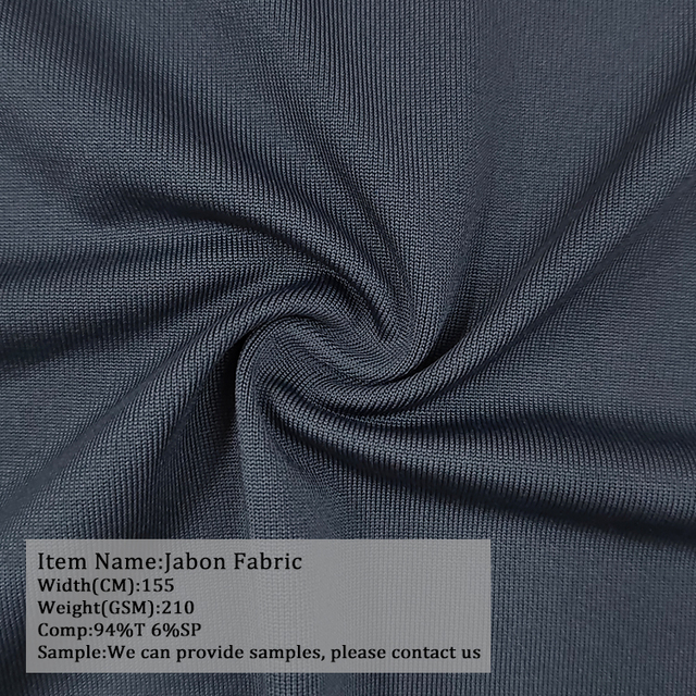 High Quality Stretch 94 Polyester 6 Spandex Knitted Jabon Fabric Garment Fabric