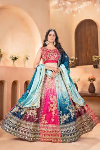 Lehenga choli เบาะรองนั่งแบบพรีเมียมเหมาะสำหรับงานเลี้ยงรับรองงานแต่งงานและงานพิธีอินเดีย - Product Image 2