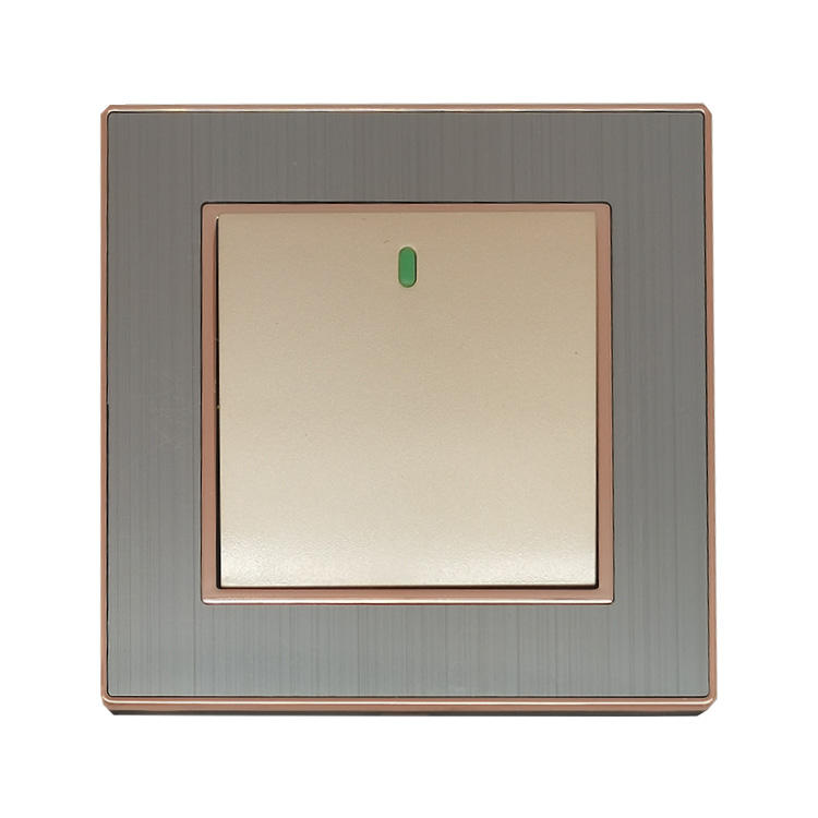 VNX Modern Metal UK Standard 1/2/3/4 Gang Push Button 10A Metal Electric Light Wall Switches for House