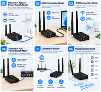 Zigbee 3.0 PoE Ethernet Gateway Desain Bar USB Koordinator Zigbee Kompatibel dengan Home Assistant Zigbee2MQTT Tuya Smart Home Hub
