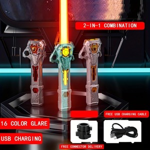 Retractable Lightsaber Finger Rotating Laser Sword <b>Flash</b> Luminous Soundfont Force FX FOC Blaster Cosplay Battle Toy for Children - Product Image 5