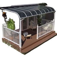 Auvents de balcon durables Auvent de clôture en aluminium Polycarbonate