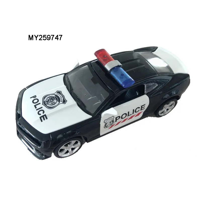 Coche de policía de alta calidad, escala 1:32, modelo de coche fundido a presión, juguetes para niños