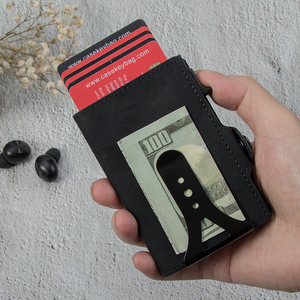 Cartera de Cuero PU Estilo Vintage para Negocios, con Bloqueo RFID, Tarjetero Extraíble, Clip para Billetes, Cartera Delgada para Tarjetas de Crédito - Product Image 2