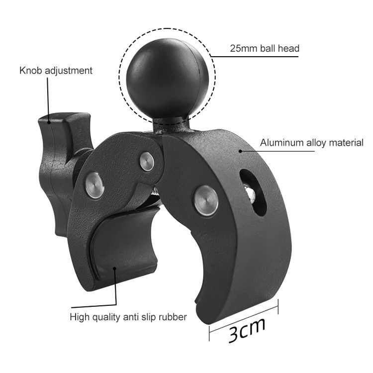 HONGDAK Motorcycle Crab Clamp Handlebar Fixed Mount Selfie Stick Bicycle Holder for GoPro and Other Action Camera