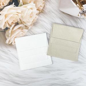 Mini pochette de luxe en faux daim souple, style enveloppe, avec bouton, pour bijoux, cadeaux de mariage, logo personnalisé imprimé, petite taille - Product Image 6