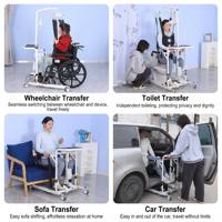 Chaise de transfert électrique contemporaine en acier, capacité 150 kg, portable, pour la maison, la salle de bain et la toilette, sécurisée