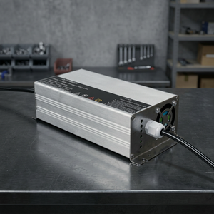Aluminum DC Battery Charger Power Supply with Cooling Fan Metal Housing <b>Wired</b> Output for <b>LED</b> <b>Lighting</b> Desktop Use 60V - Product Image 2