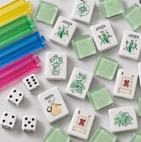 Jeu de Mahjong Américain de Luxe en Acrylique Vert Transparent, Résistant à l'Eau, Écologique, Pliable et Portable – Meilleures Ventes