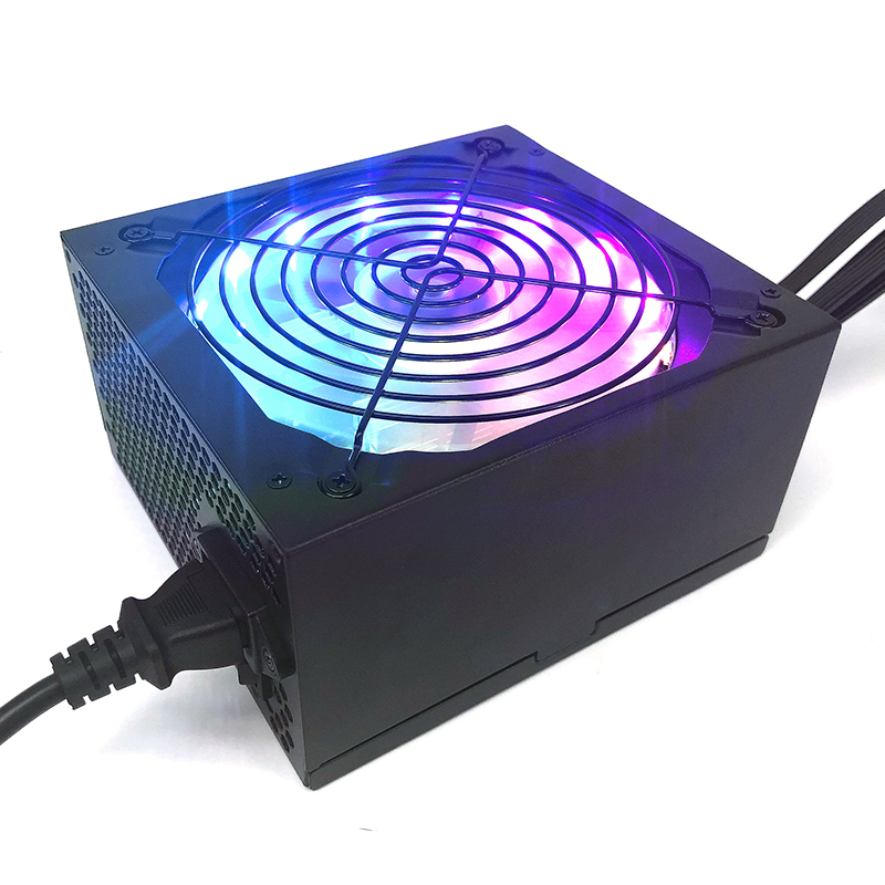 Carcasa de ordenador de buen rendimiento, fuente de alimentación de ventilador PSU RGB, 400W, 500W, 600W, ATX, PSU