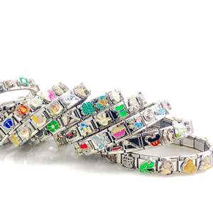 All'ingrosso Charms di miscelazione colore casuale italia, accessori per moduli casuali in acciaio inox 304, 9mm bracciale <span class=keywords><strong>Charm</strong></span> italiano - Product Image 3