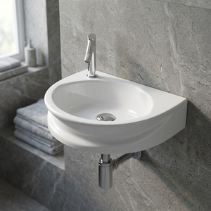 Lavabo de Pared Rectangular de Cerámica Moderno y Pequeño en Oferta, con Garantía de 4 Años, para Uso en Hospitales y Centros Comerciales - Product Image 5