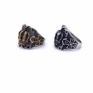 European Style Titanium Steel Crown <b>Ring</b> For Men Retro <b>Silver</b> Two Tone Gold Fashion Jewelry Gift 216026 - Product Image 3