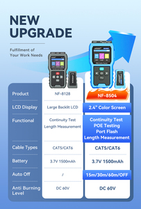 Probador de Cables de Red NOYAFA NF-8504, RJ45 CAT5 CAT6, Rastreador de Cables, Buscador de Líneas POE, 1 Año de Garantía - Product Image 5