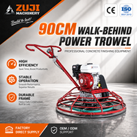 ZUJI ZJ90 Finitionneuse de bordure en béton à essence haute puissance 5,5 CV, 150 tr/min, profondeur de travail 8-10 cm, moteur, lisseuse de bordure en ciment