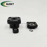 Supports d'extrémité de vis à billes FK17 en acier chromé, oxyde noir, pour routeur CNC et machine de fraisage avec moteur