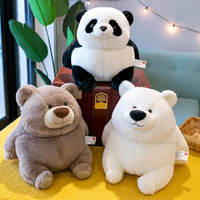 Gros Gros Ours Polaire Panda Peluche Peluche Jouets Peluche Brun Ours En Peluche Animal Peluche Couché Dinosaure Cochon Poupée