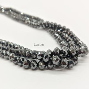 Perles rondes en grenat naturel noir AAA facettées, pierres précieuses en vrac certifiées par un tiers pour la fabrication de bijoux, colliers, bagues - Product Image 2