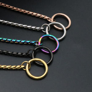 Correa de perro de acero inoxidable para caminar al aire libre, no se enreda, masticable - Product Image 2