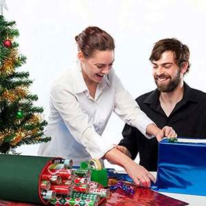 Sac de rangement pliable de 35 L avec poignées pour papier cadeau, décorations de fêtes et ornements de Noël, haute résistance - Product Image 3