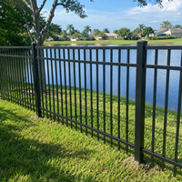 Modular Easy Install High Style Aluminum Residential Lawn Fence Outdoor Hot Dipped Galvanized Black Privacy Pool Fencing Trellis