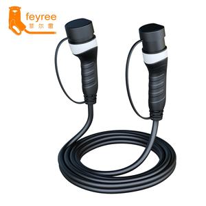 Cable de Carga para Vehículos Eléctricos Feyree Tipo 2, Conector Hembra a Macho, 16A 11KW 32A 22KW, Trifásico, IEC62196, para Estación de Carga - Product Image 1