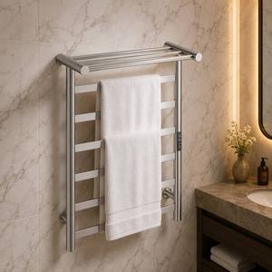 AYDIN Toallero Calefactor Moderno de Acero Inoxidable con Acabado Espejo, Montado en Pared, Ahorro de Energía, 50cm de Longitud, 3 Años de Garantía - Product Image 6