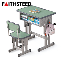 Bureau d'écriture réglable en hauteur pour enfants avec étagère et chaise, ensemble de meubles d'étude à domicile pour enfants